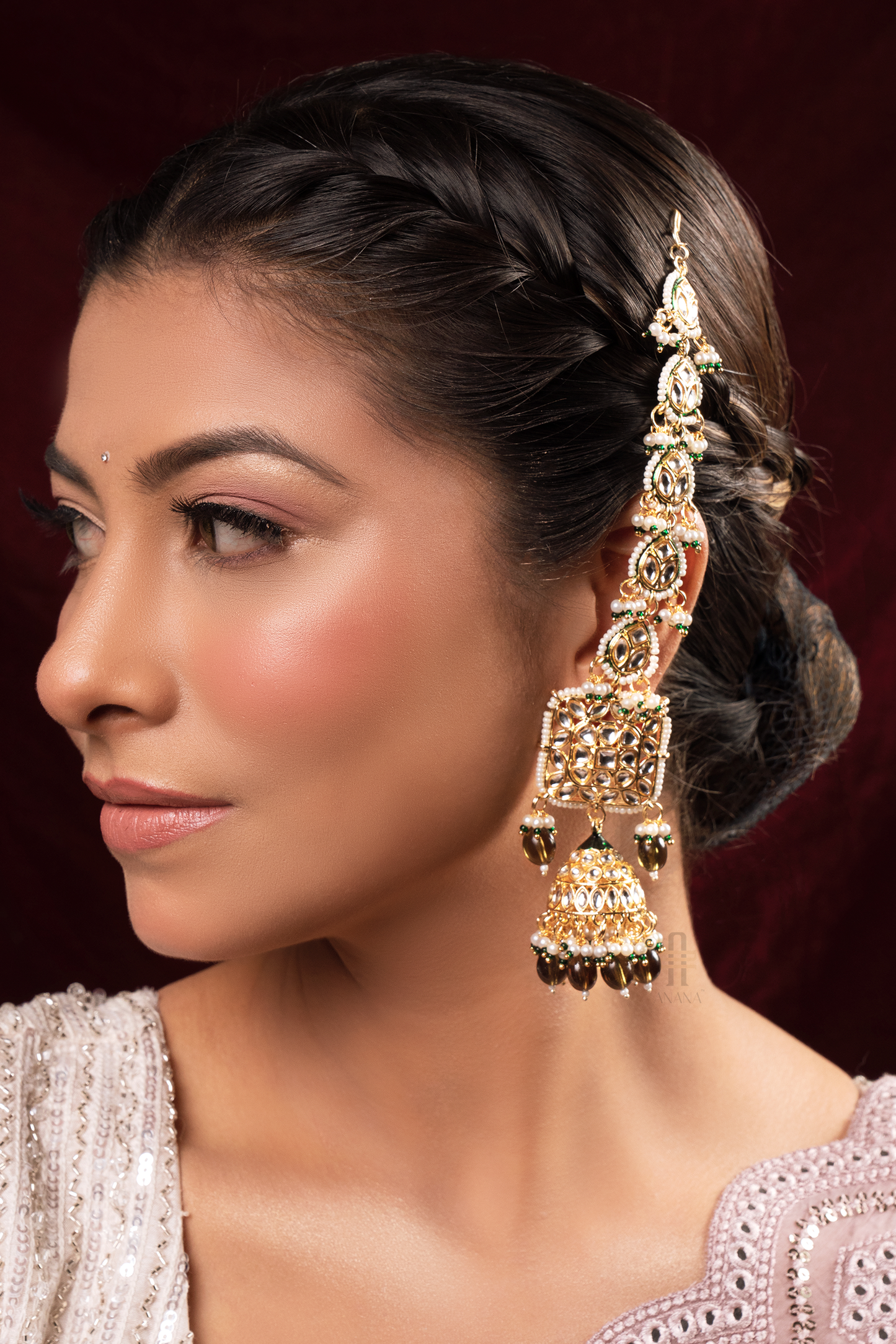 Aditi Jadau Kundan Earrings - Anana