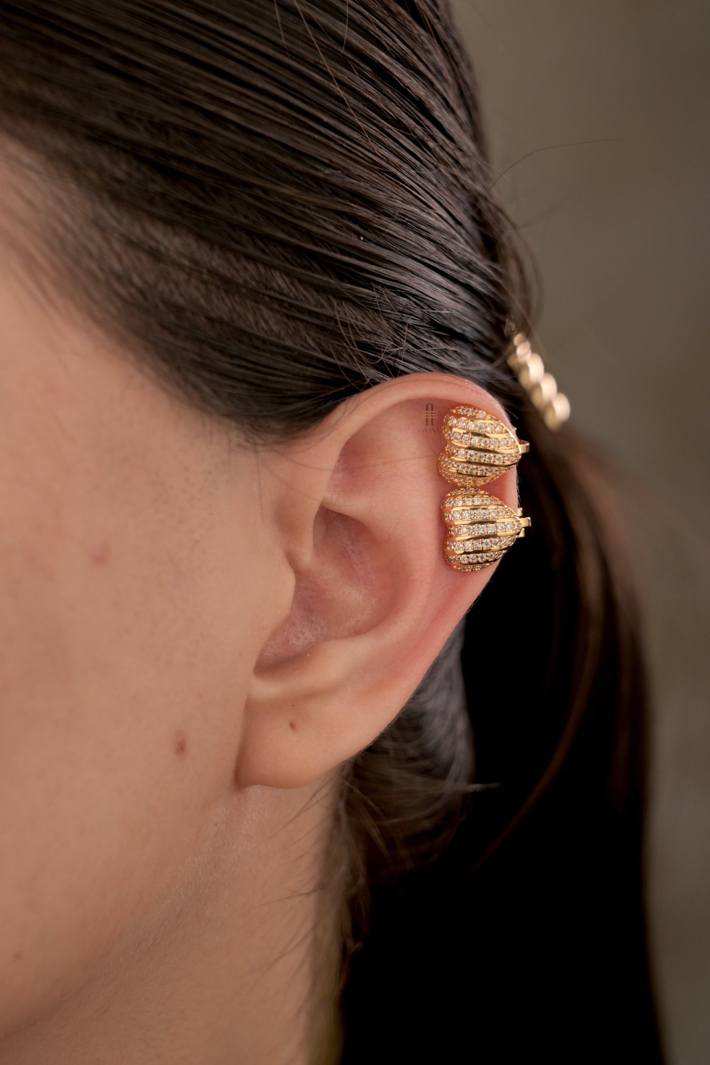 Little Heart Cuff Earrings
