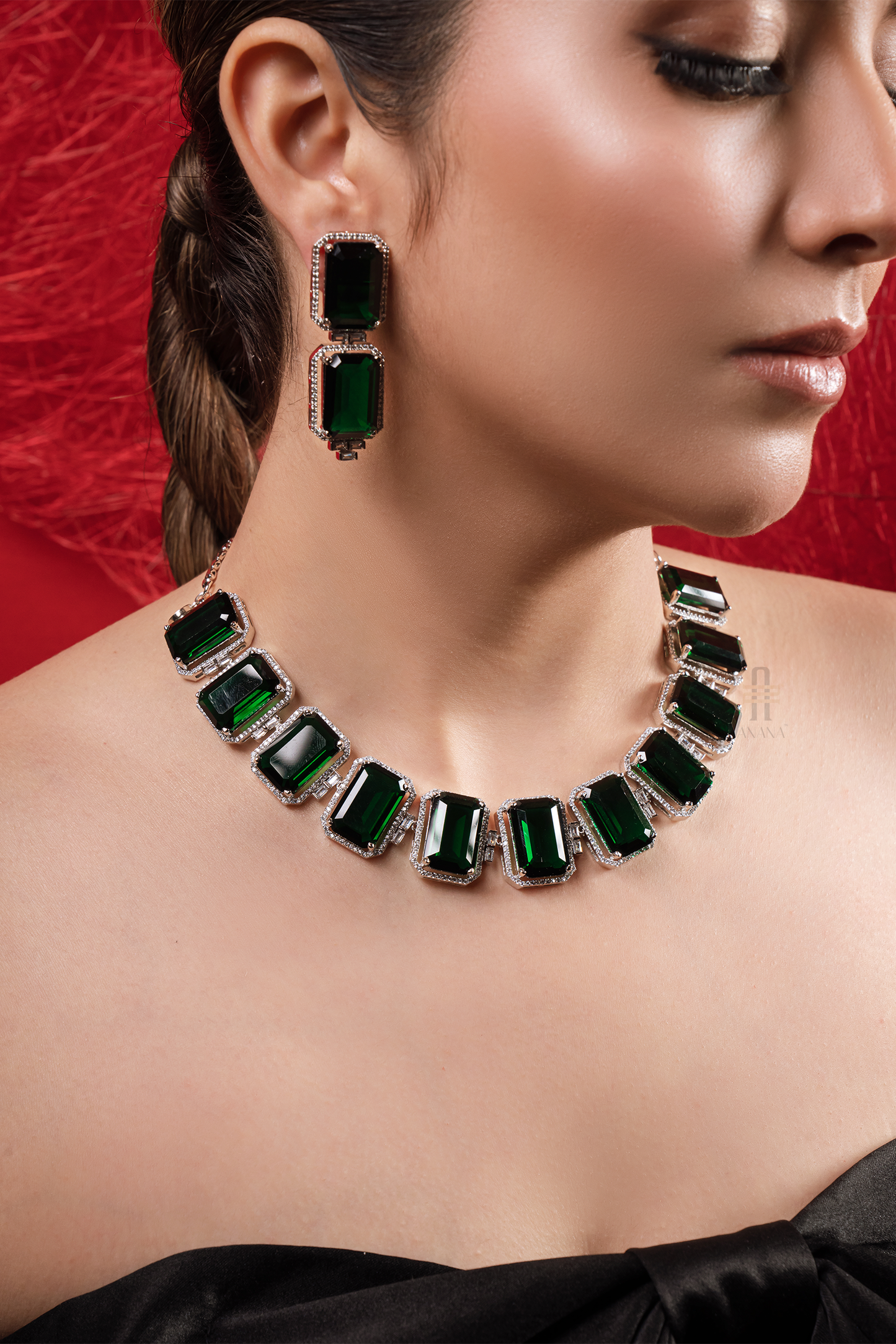 Hannah Emerald Diamond Set - Anana