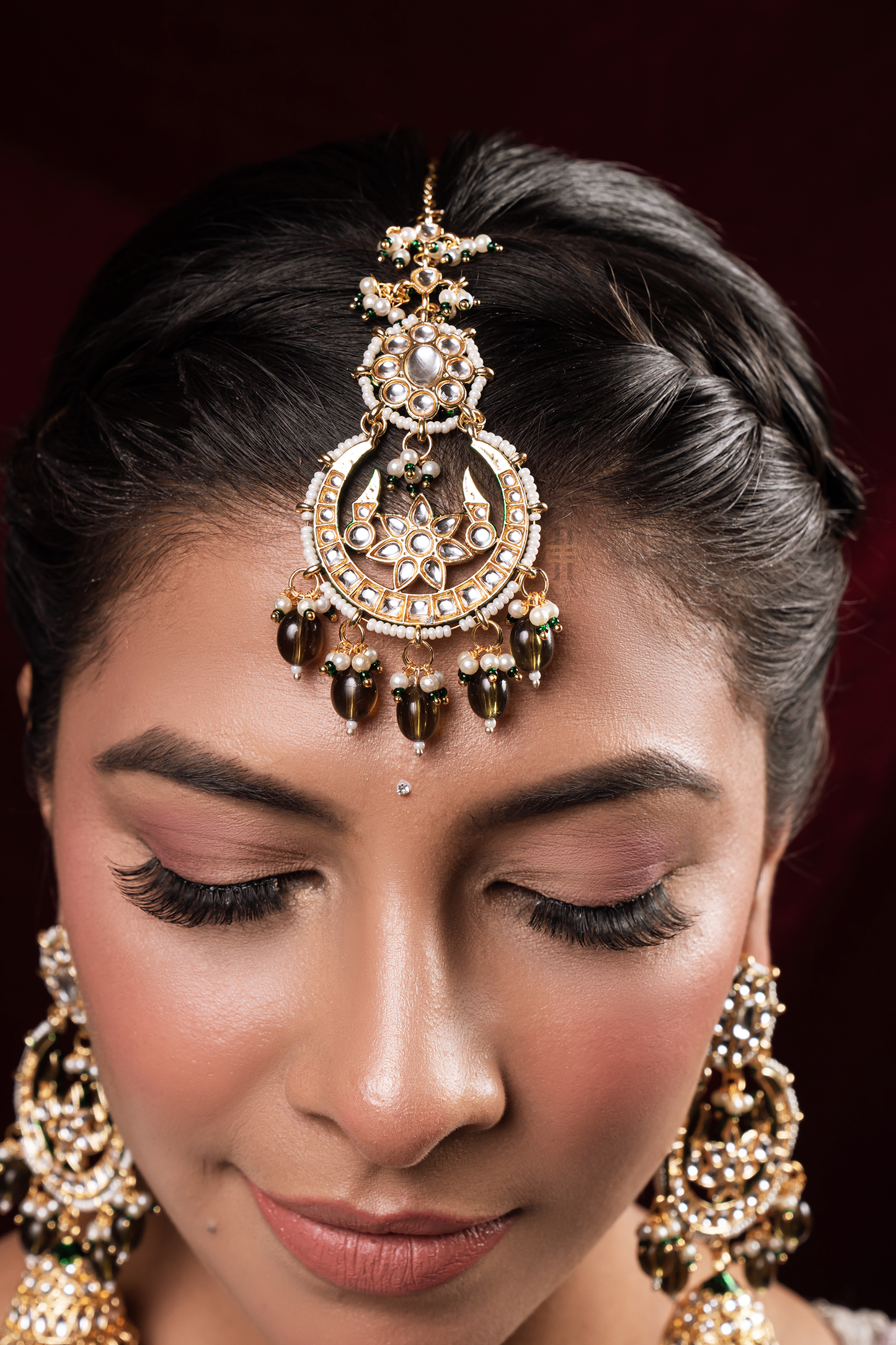Ishita Earrings and Maang Tikka Combo - Anana