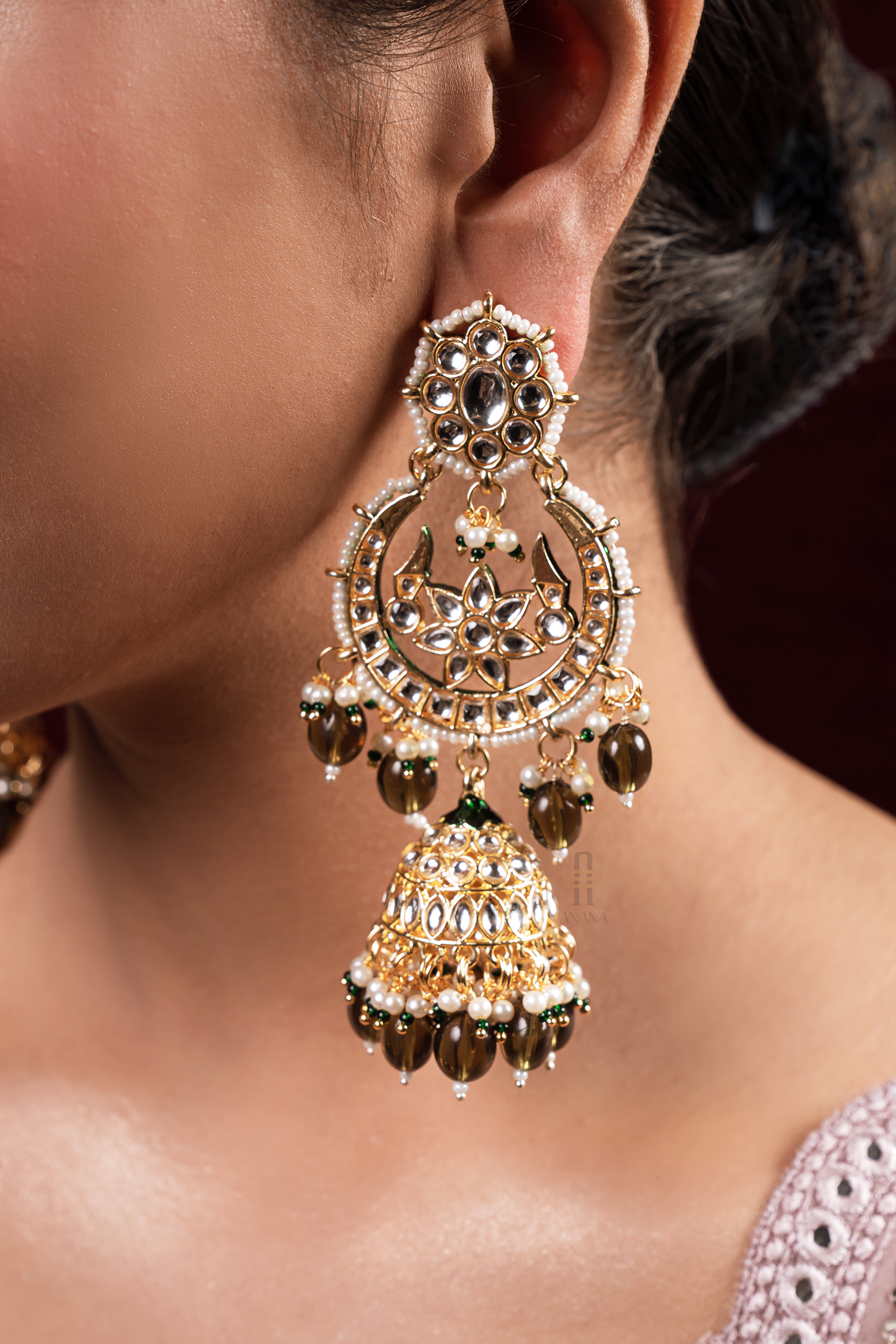 Ishita Earrings and Maang Tikka Combo - Anana