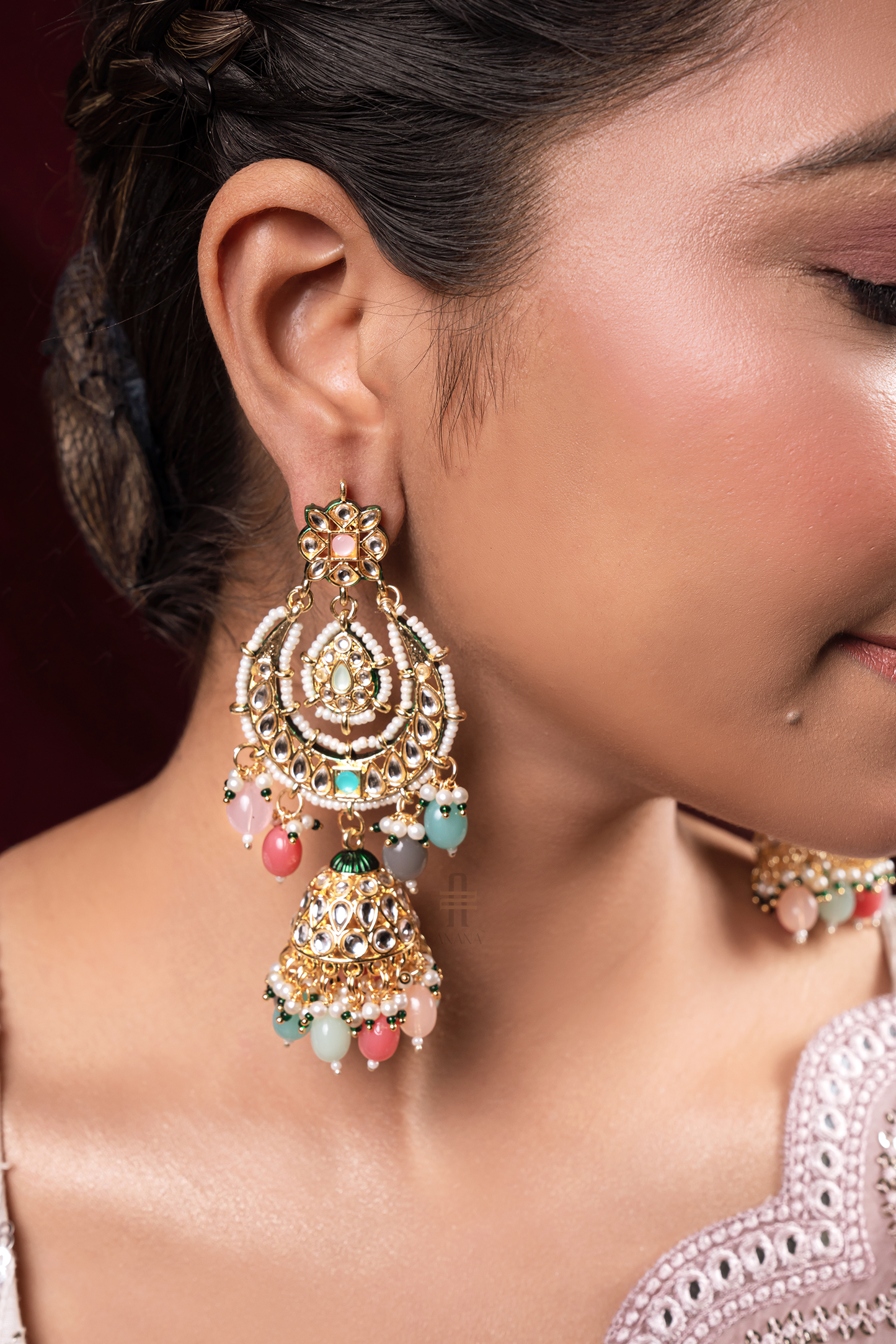 Ishita Earrings and Maang Tikka Combo - Anana