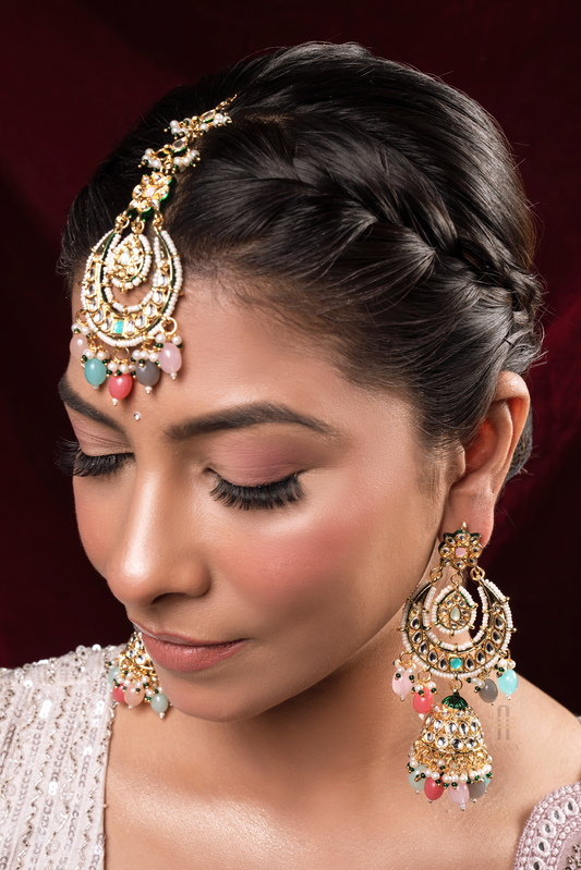 Ishita Earrings and Maang Tikka Combo - Anana