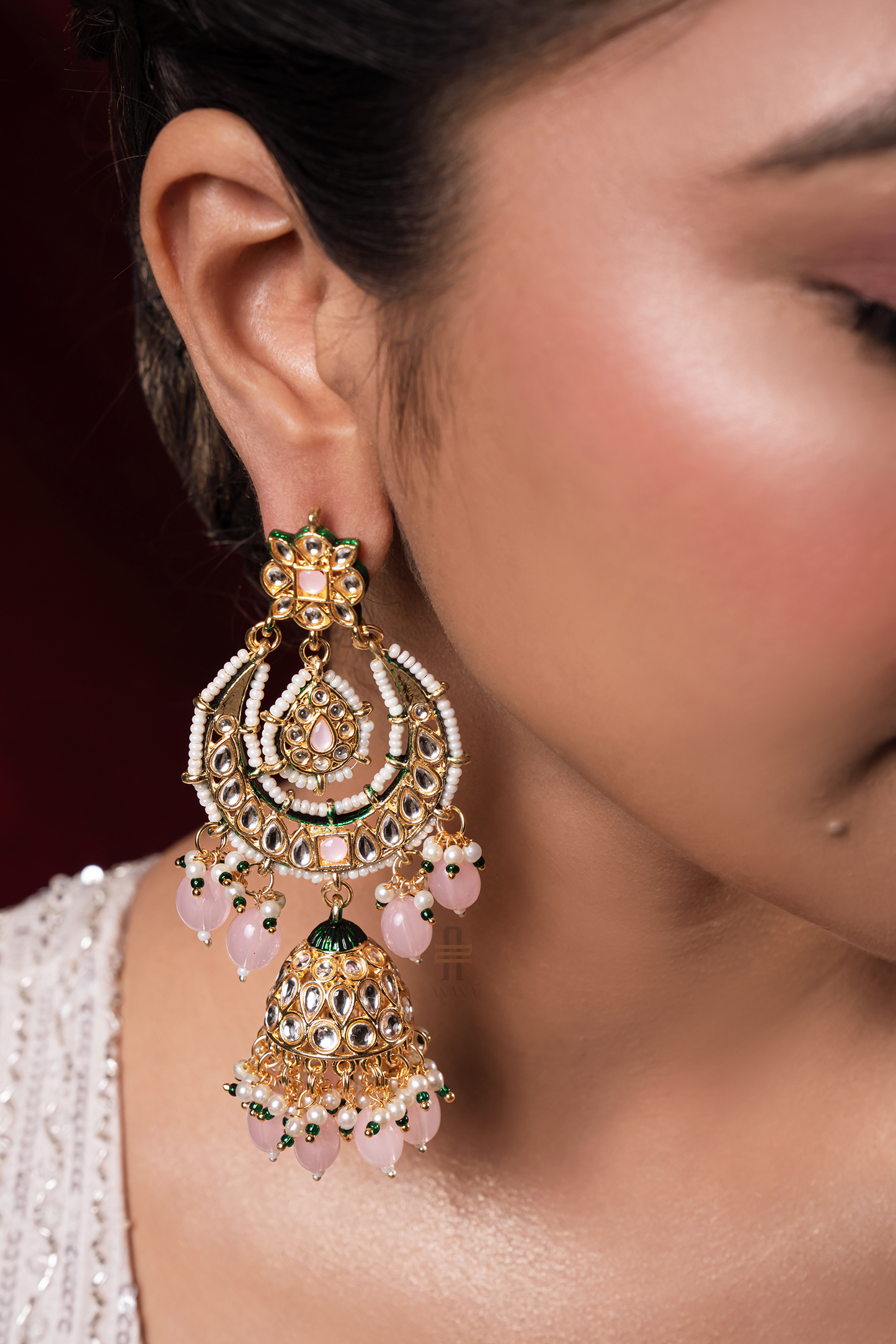 Ishita Earrings and Maang Tikka Combo - Anana