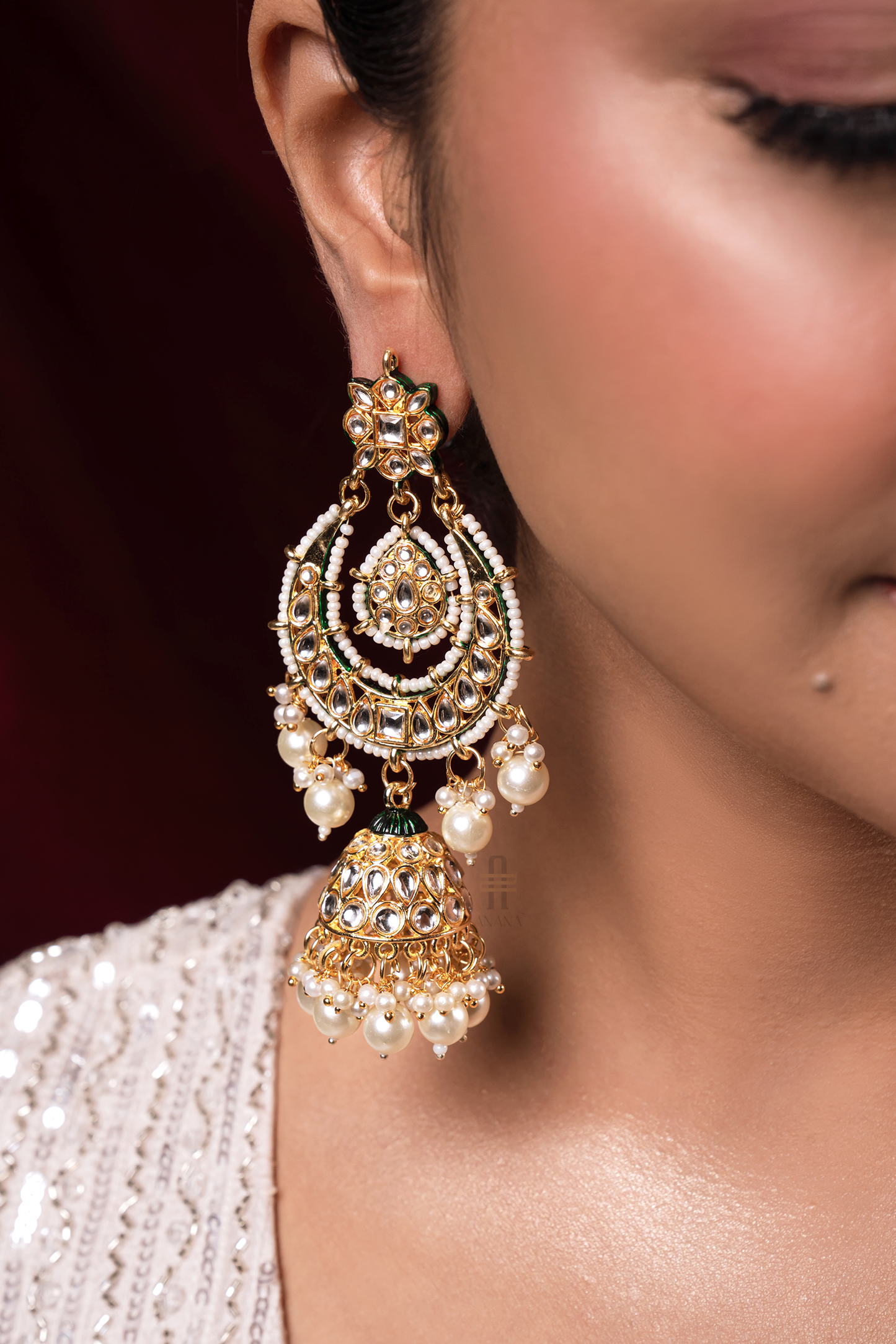 Ishita Earrings and Maang Tikka Combo - Anana