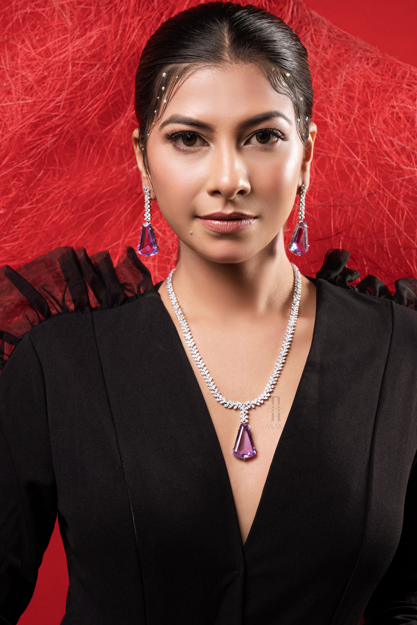 Olivia Diamond Pendant Set - Anana
