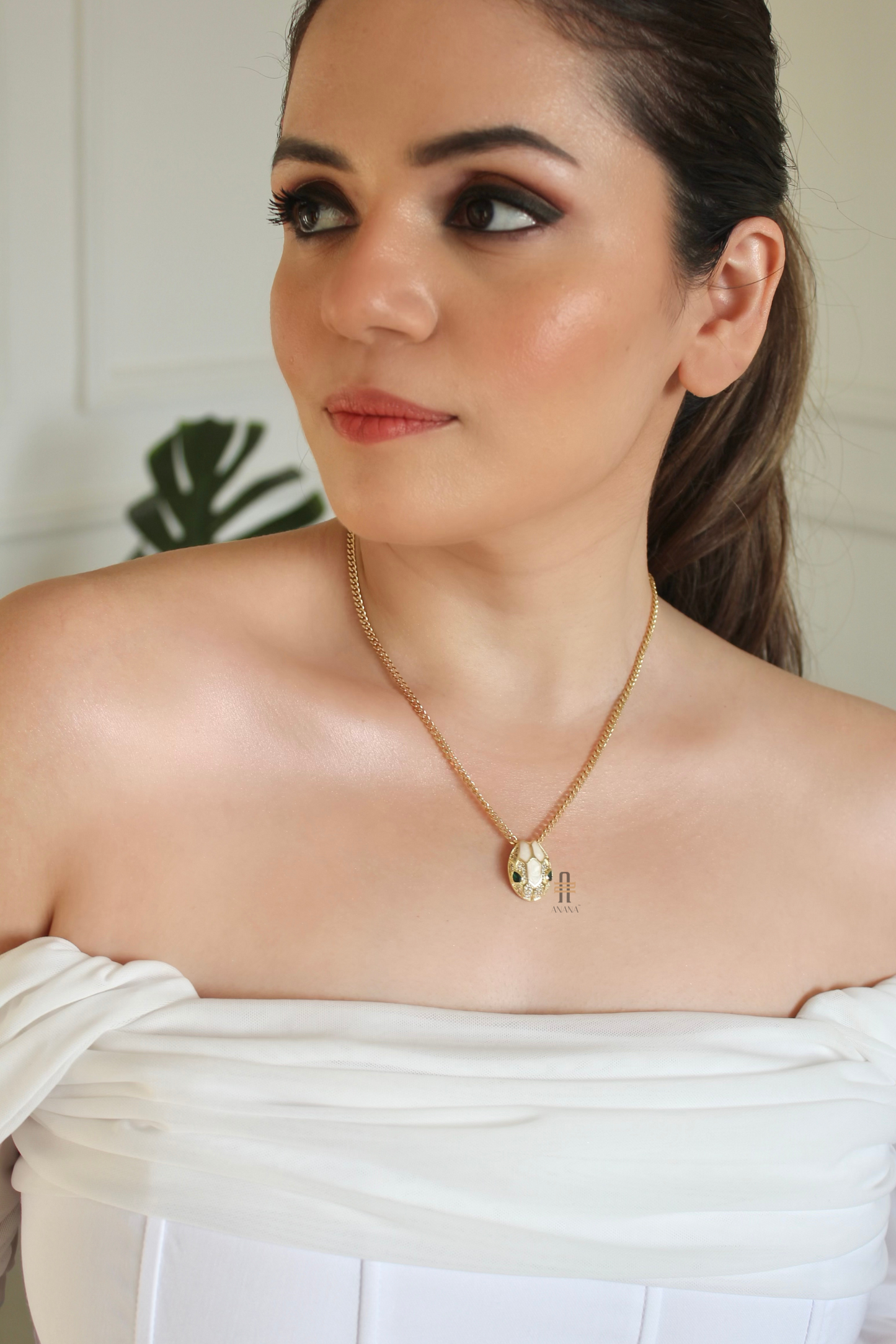 Python snake pendant necklace - Anana