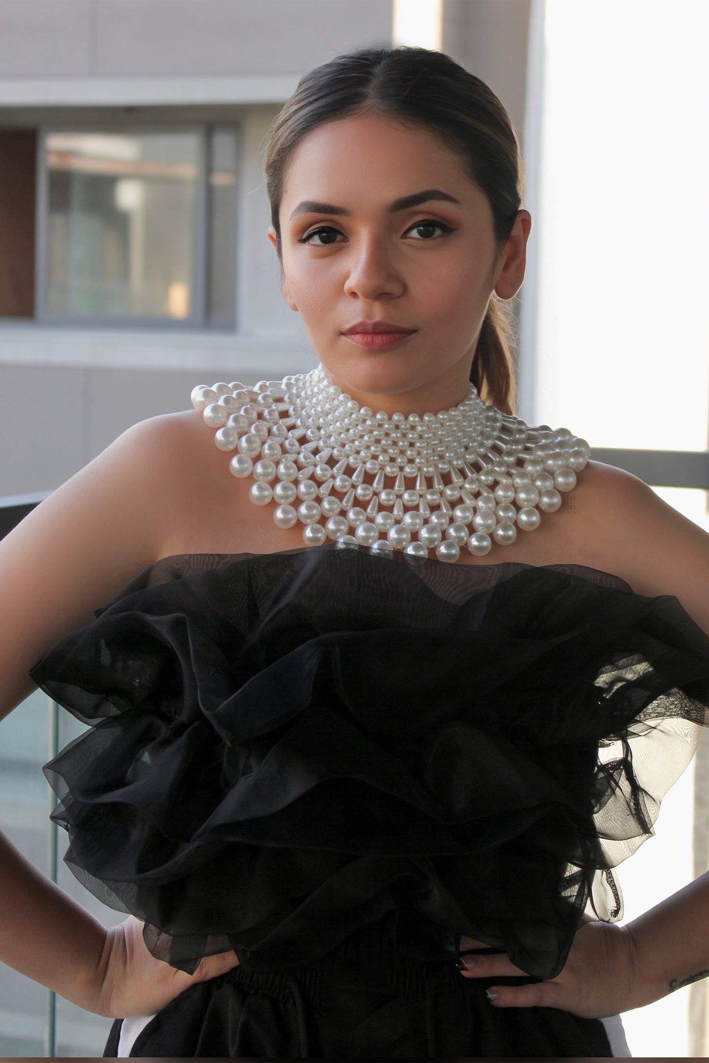 Blair Pearl Collar Necklace Anana