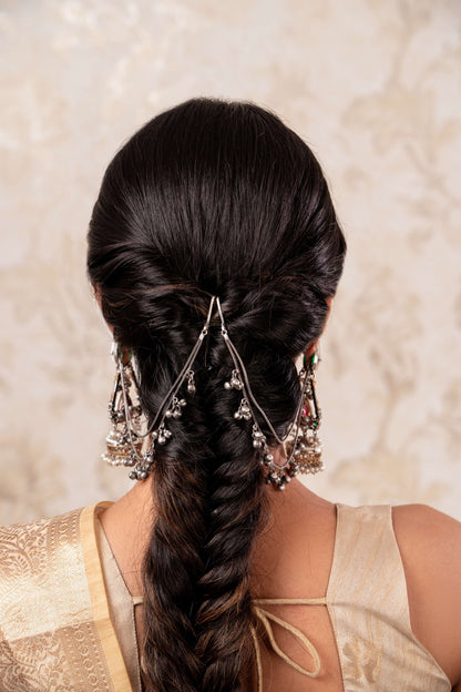 Kala Kruti Long Earrings With Kaan Ched