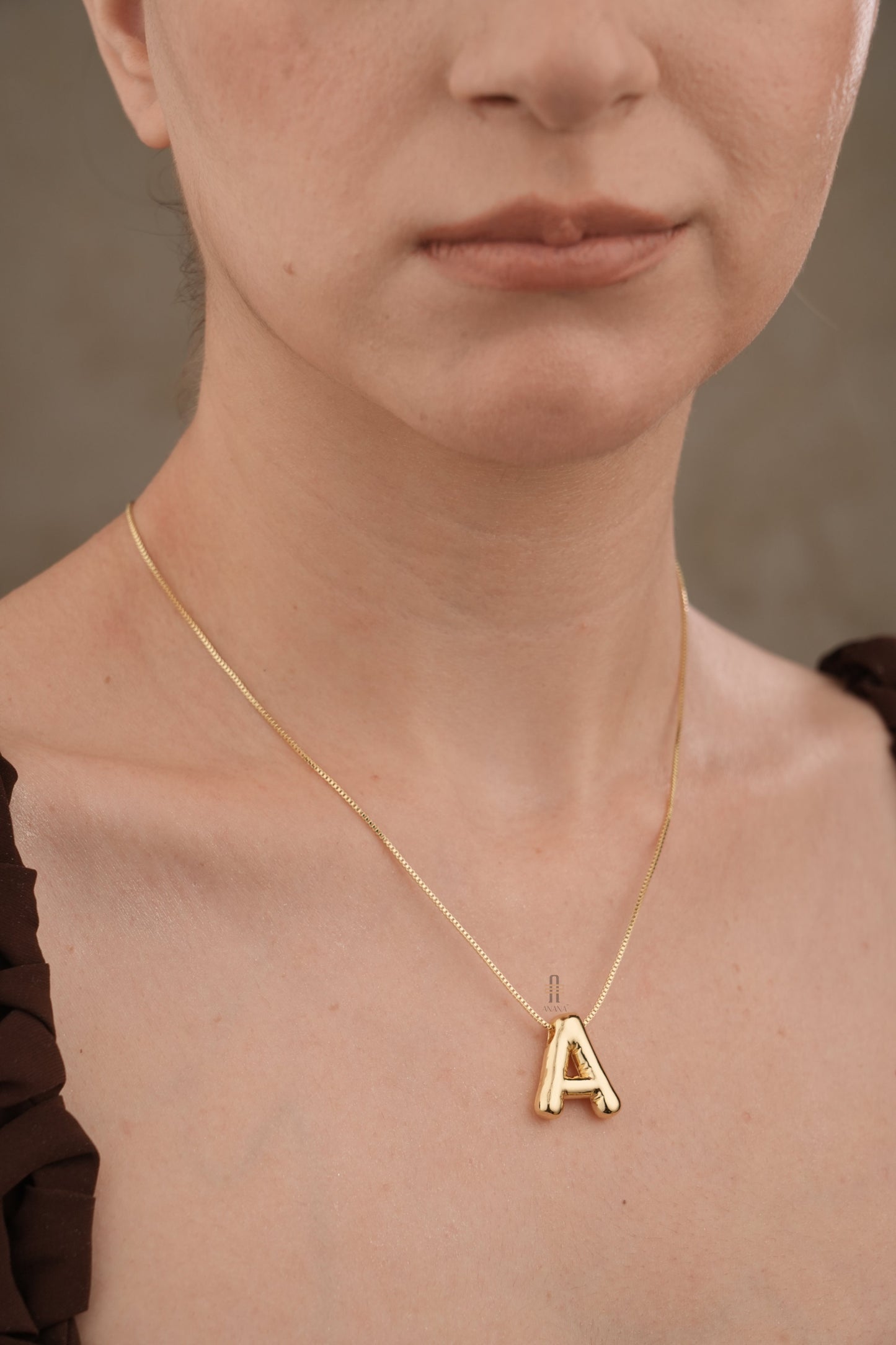 Gold Initials Necklace