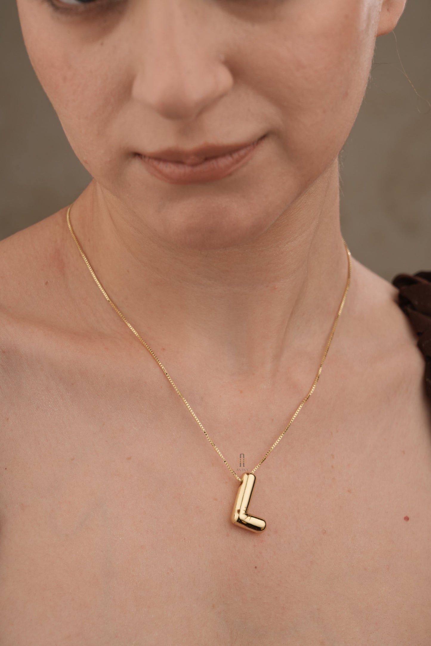 Gold Initials Necklace