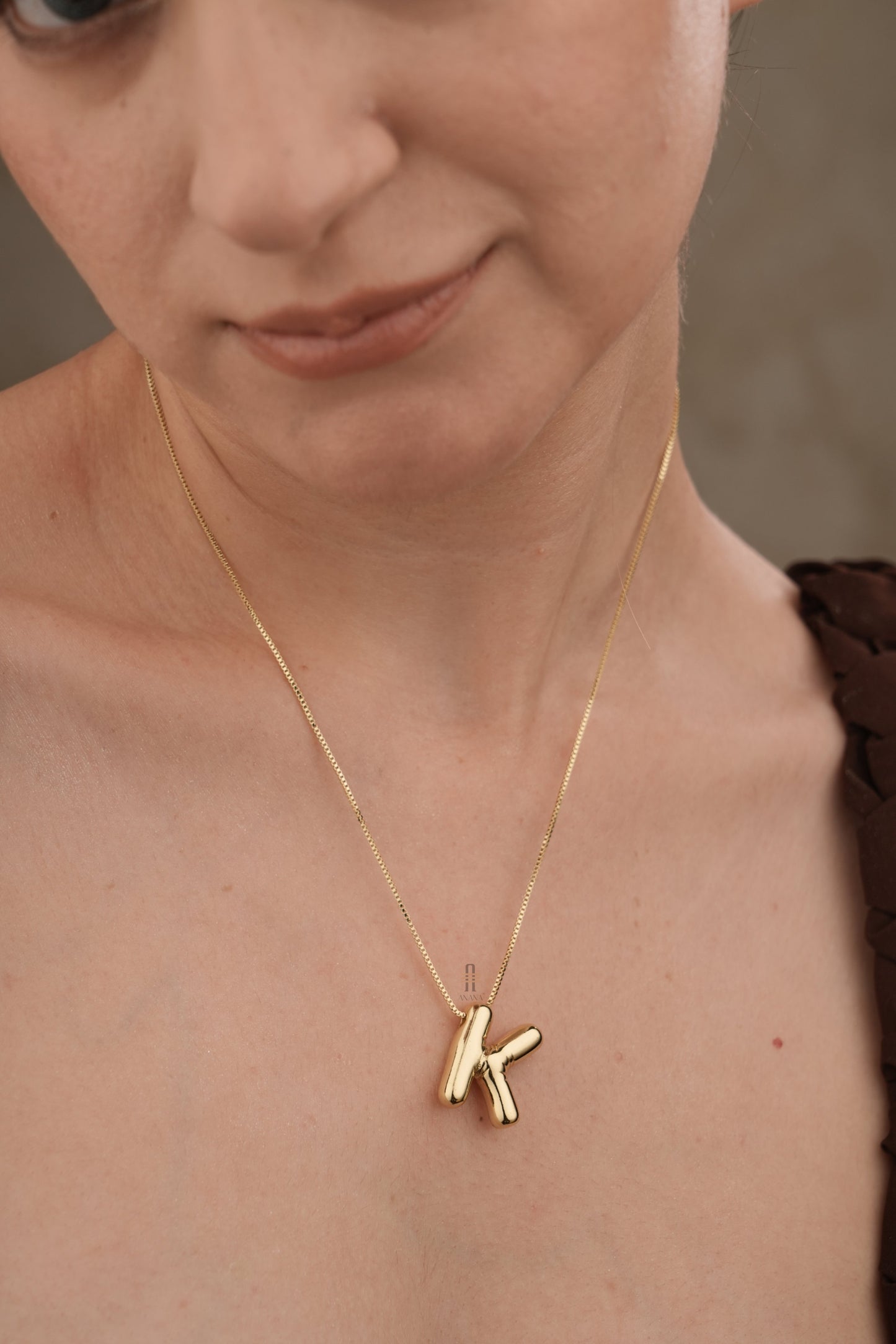 Gold Initials Necklace