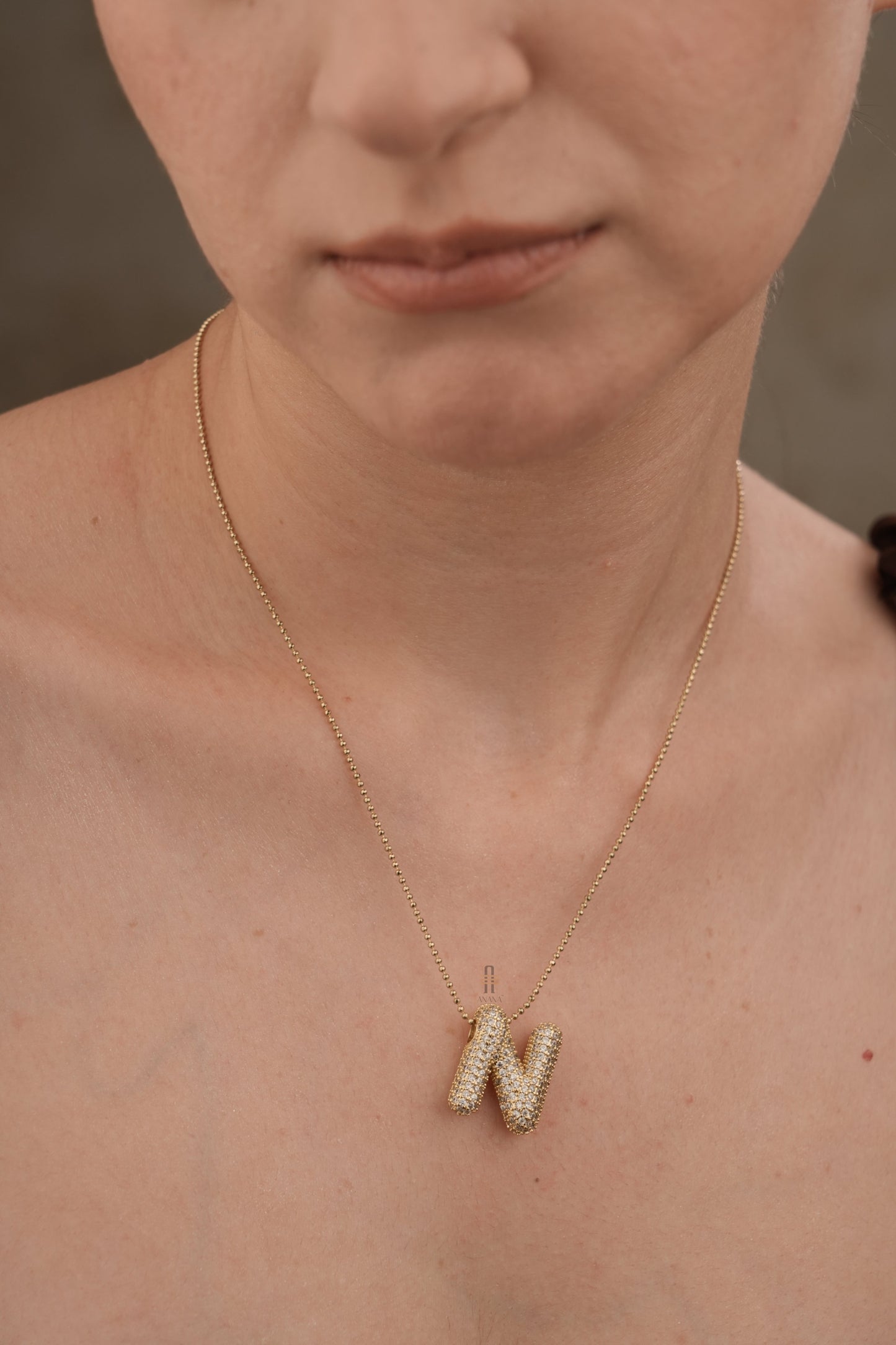 Gold Initials Necklace