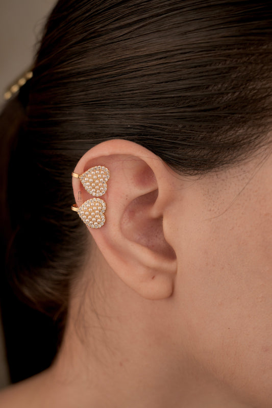 Little Heart Cuff Earrings