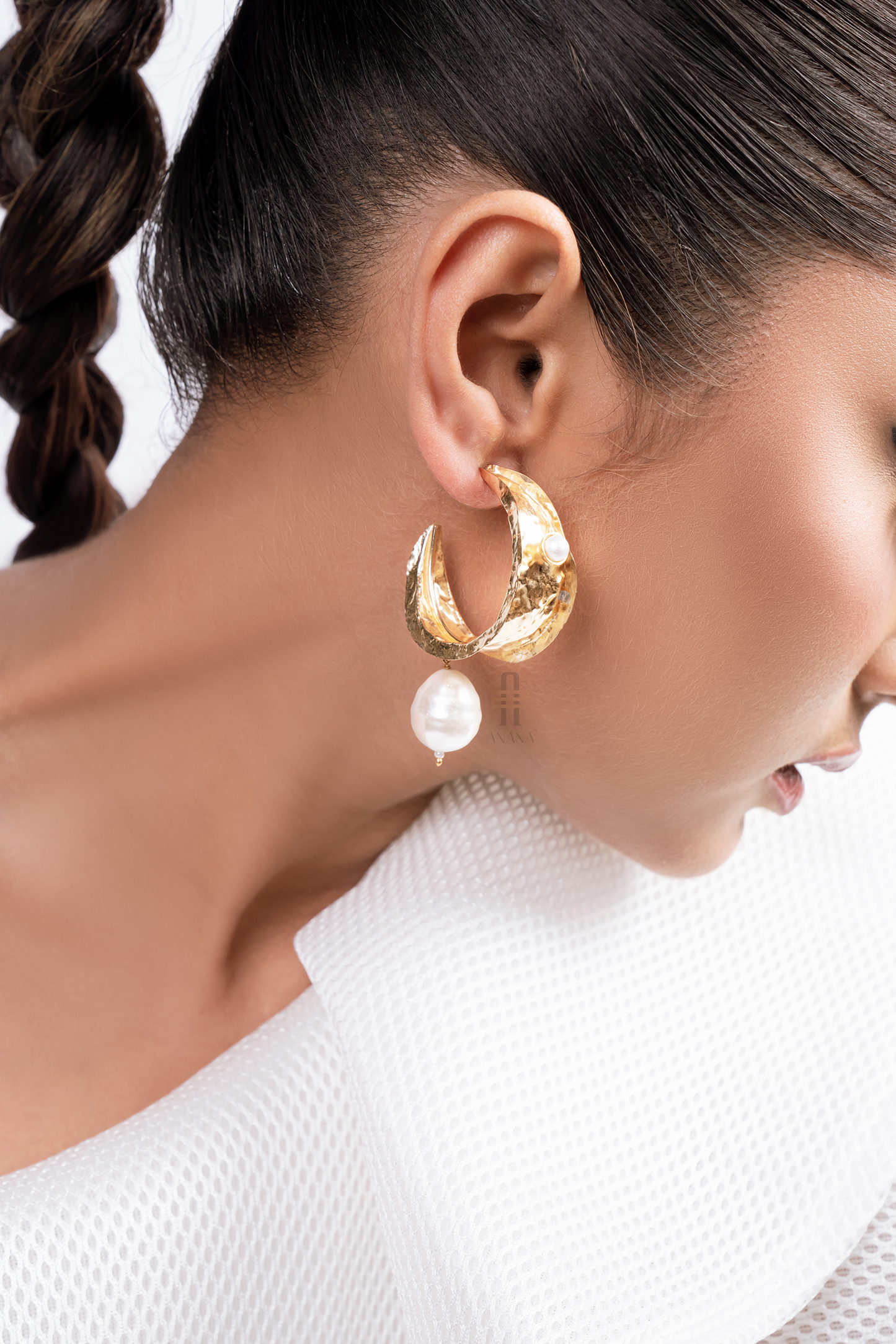 Dhruvi hoops with pearl drop