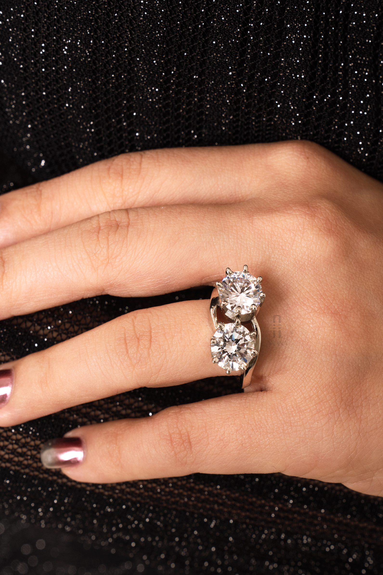 Juliette 3.87 Carat Double Solitaire Ring - Anana