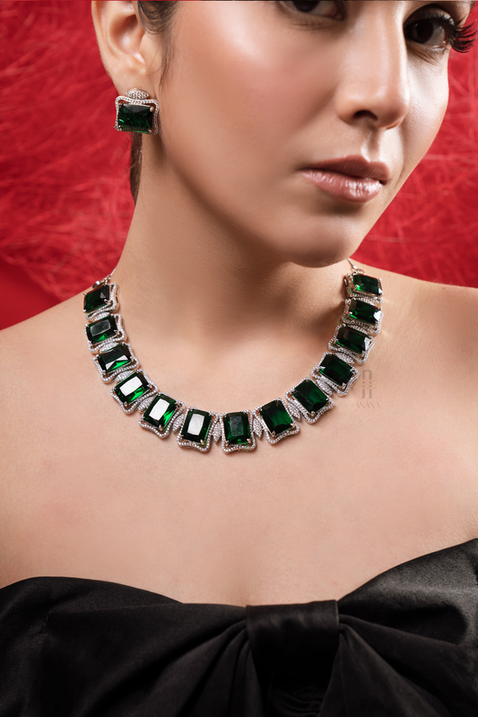 Madison Emerald Diamond Set