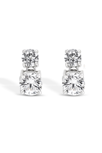 Nora Double Solitaire Earrings