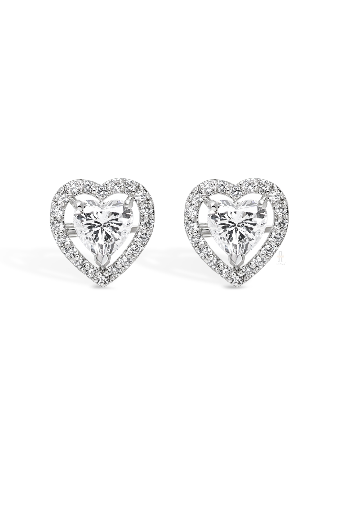 Nova 0.84 carat Heart Solitaire Earrings - Anana