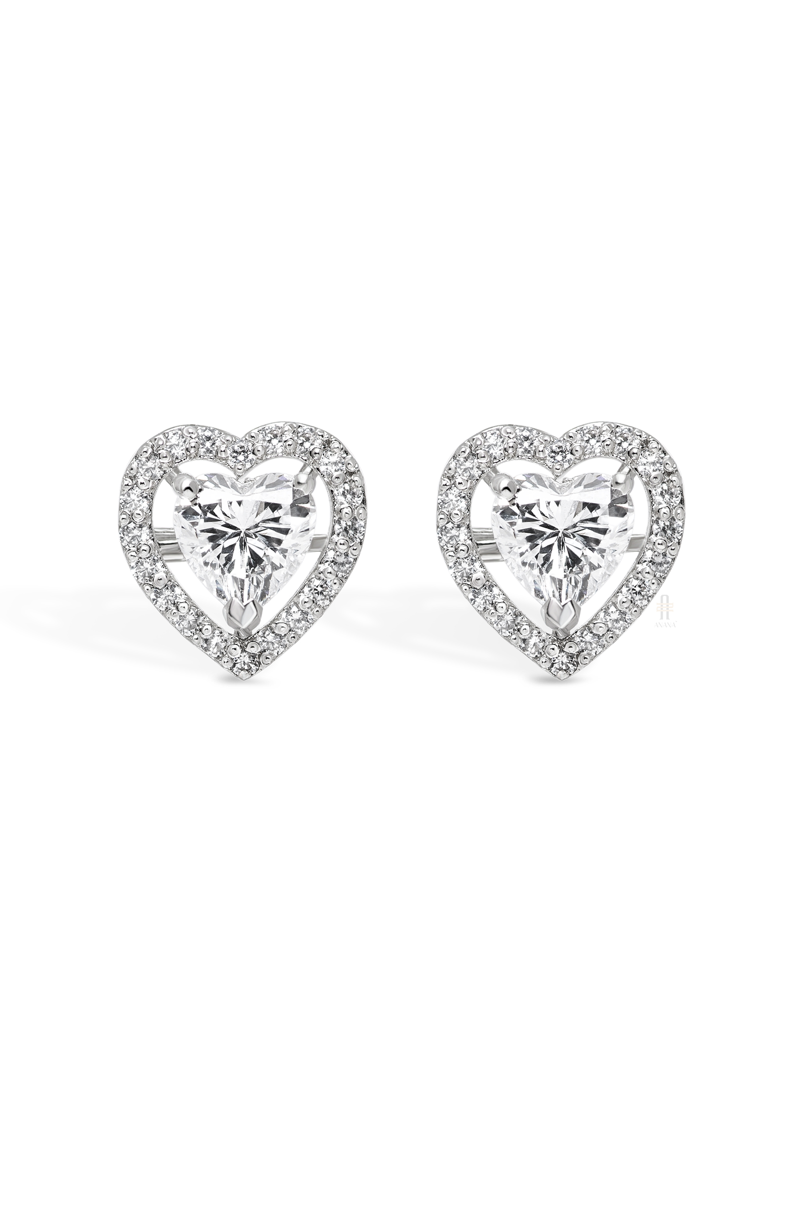 Nova 0.84 carat Heart Solitaire Earrings - Anana