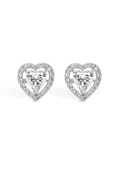 Nova 0.84 carat Heart Solitaire Earrings - Anana