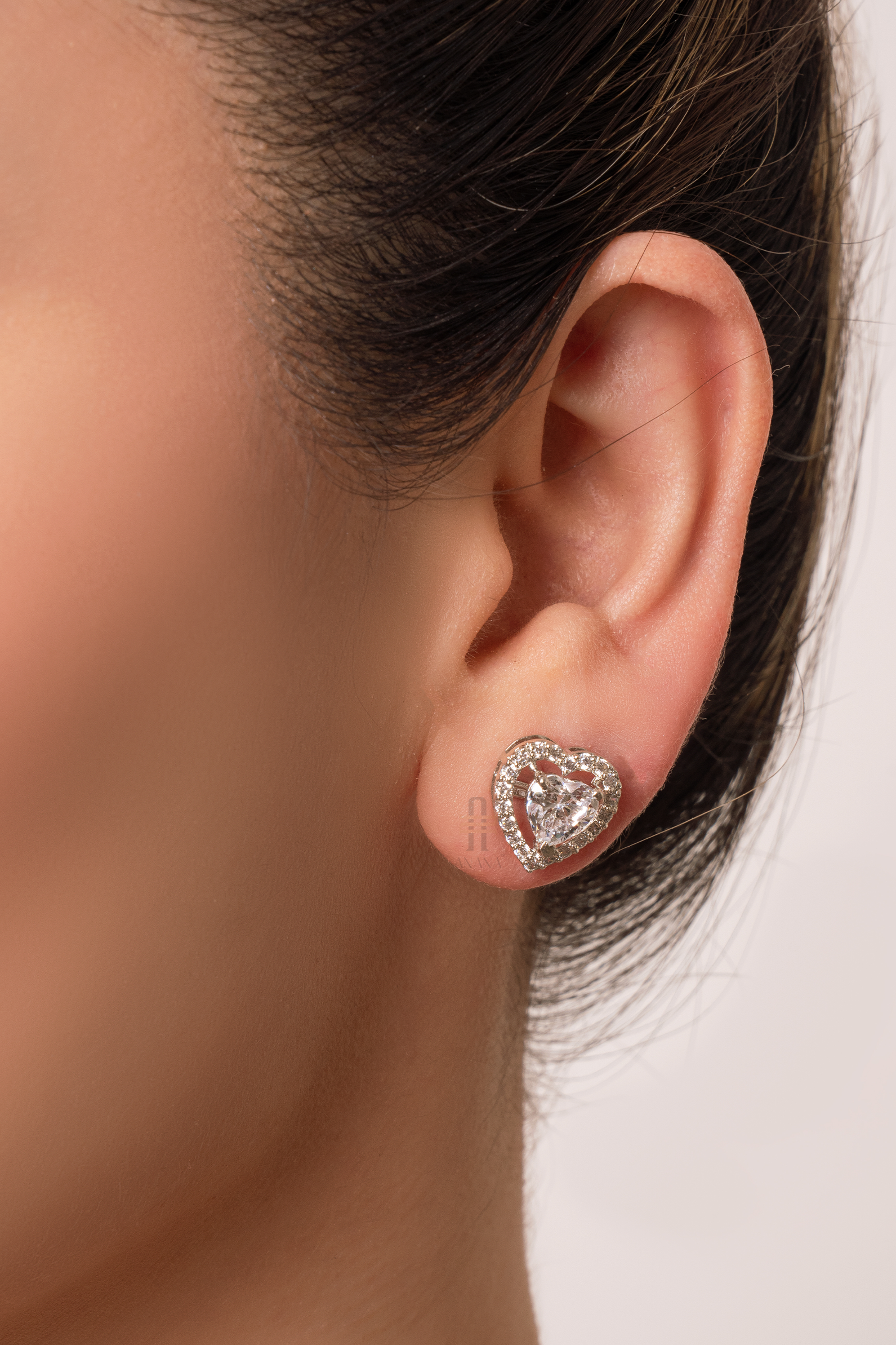 Nova 0.84 carat Heart Solitaire Earrings - Anana