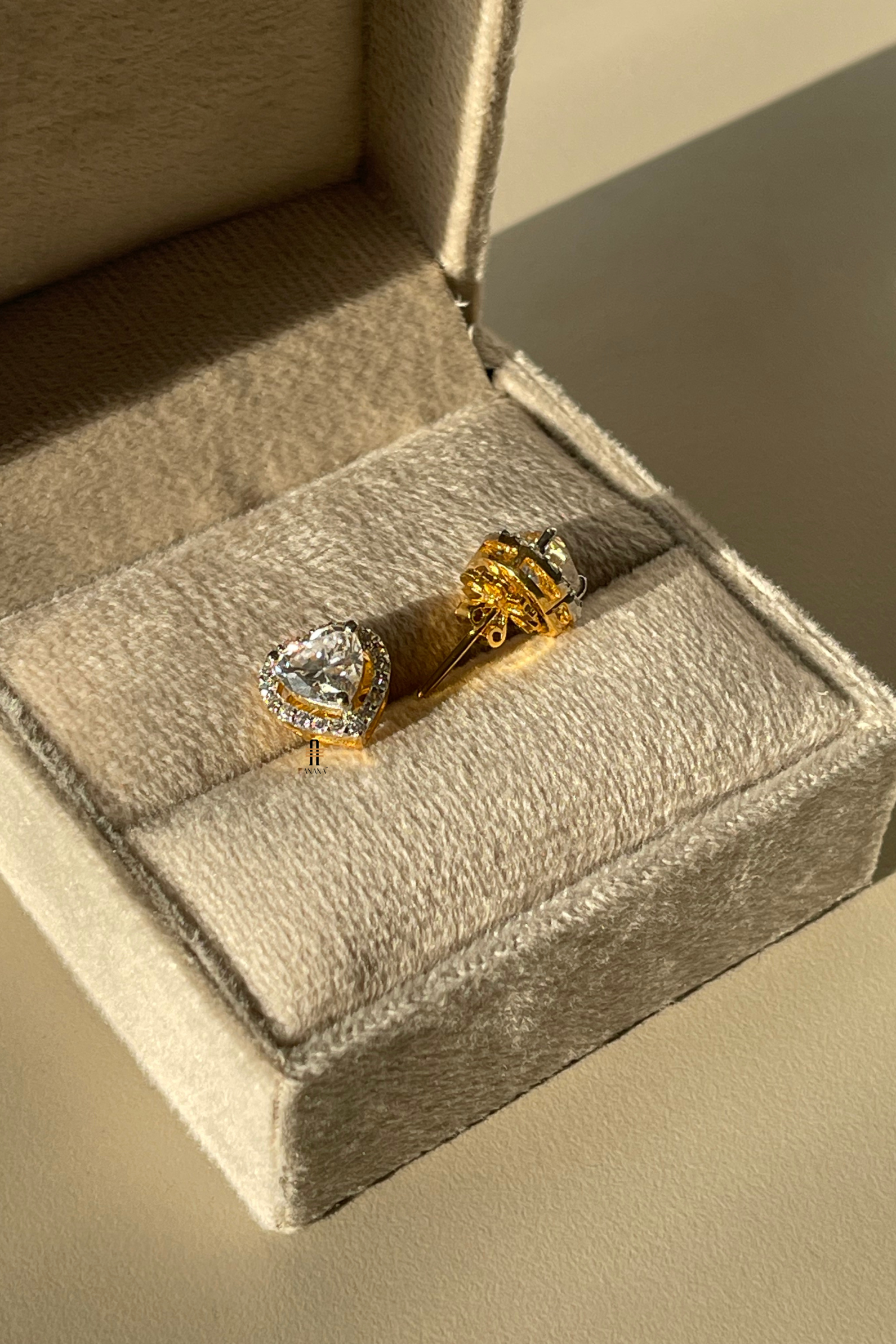 Nova 0.84 carat Heart Solitaire Earrings - Anana
