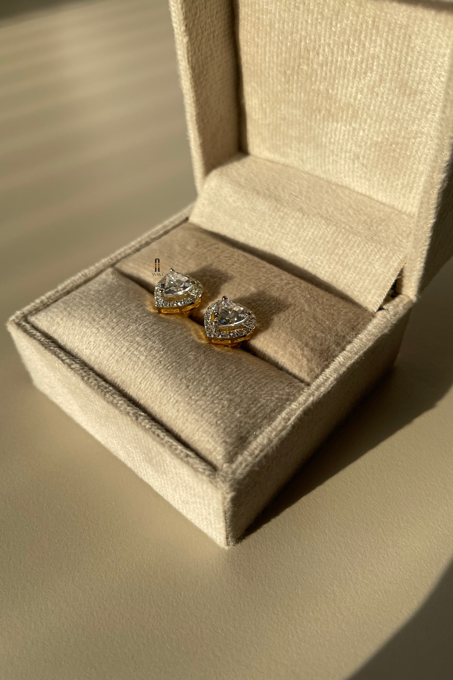 Nova 0.84 carat Heart Solitaire Earrings - Anana