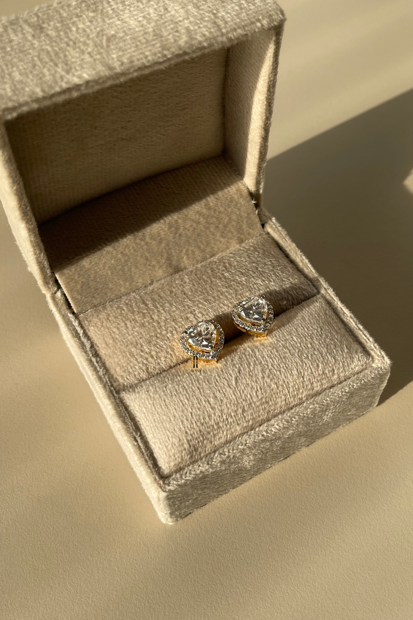 Nova 0.84 carat Heart Solitaire Earrings - Anana