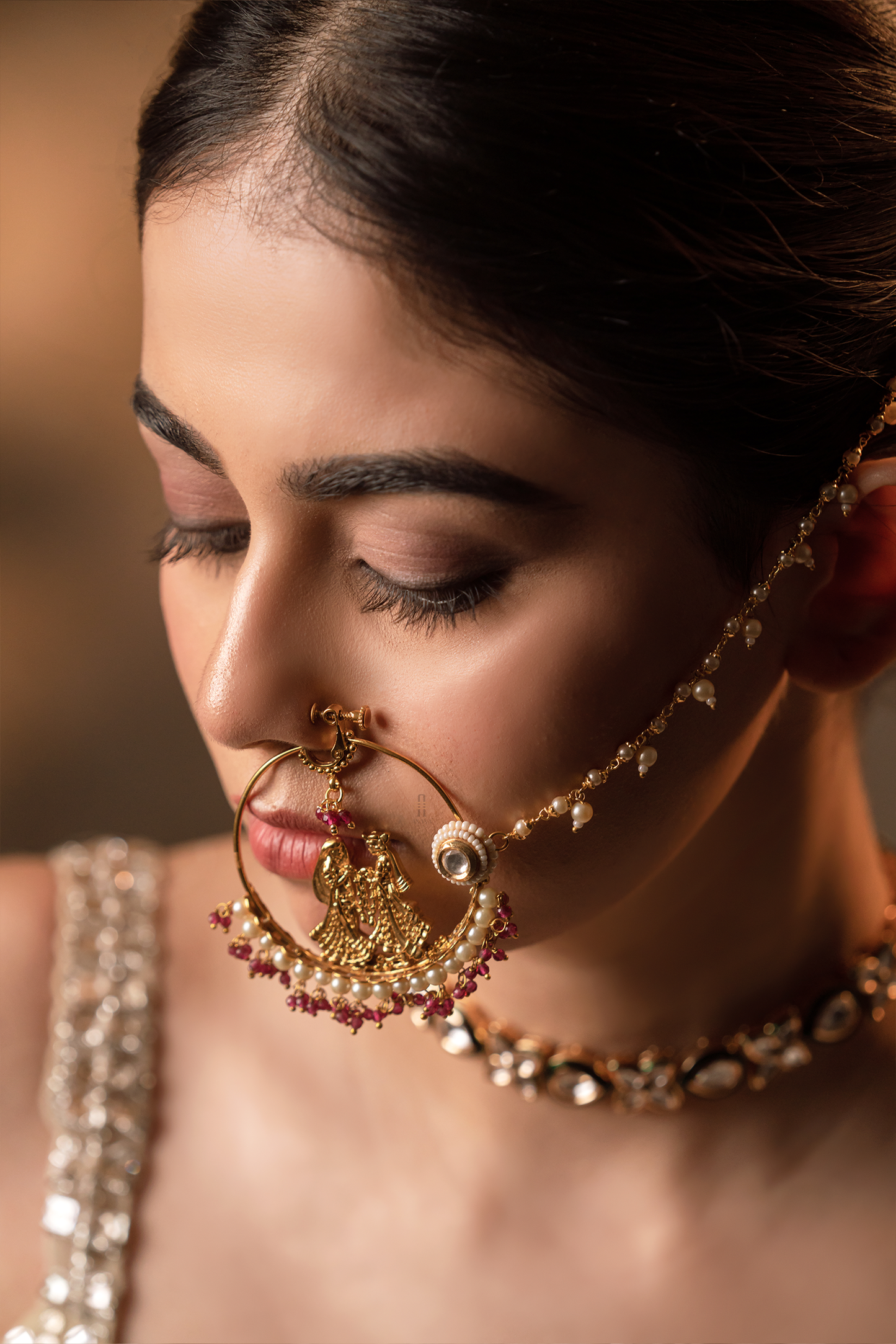 Radha Krishna Nose pin