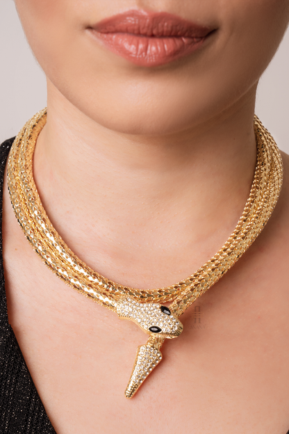 Gold serpentine 2025 necklace for sale